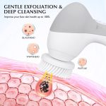 Facial Cleansing Brush Face Scrubber: COSLUS 7in1 JBK-D Electric Exfoliating Spin Cleanser Device Waterproof Deep Cleaning Exfoliation Rotating Spa Machine - Electronic Acne Skin Wash Spinning System - Image 4